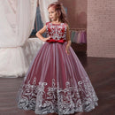 New 2020 Girls'Back Hollow Flower Dress Flower Boy High-end Wedding Dress Elegant Girls' Flower-lace Banquet Dress