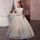 New 2020 Girls'Back Hollow Flower Dress Flower Boy High-end Wedding Dress Elegant Girls' Flower-lace Banquet Dress