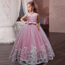New 2020 Girls'Back Hollow Flower Dress Flower Boy High-end Wedding Dress Elegant Girls' Flower-lace Banquet Dress