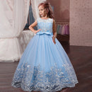 New 2020 Girls'Back Hollow Flower Dress Flower Boy High-end Wedding Dress Elegant Girls' Flower-lace Banquet Dress