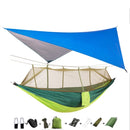 Leichte tragbare Camping-Hängematte und Zeltmarkise Regenfliegenplane Wasserdichtes Moskitonetz Hängemattenvordach 210T Nylon-Hängematten