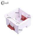 Coswall 1 Gang Dry Lining Box For Gypsum Board / Drywall / Plasterboad 46mm / 34mm Depth Wall Switch BOX Wall Socket Cassette