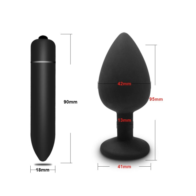 Analplug Butt Sexspielzeug für Frauen Männer Weiches Silikon Prostatamassagegerät Mini Erotic Bullet Vibrator Analspielzeug Erwachsene Homosexuell Produkte