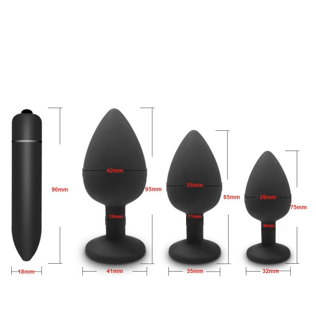 Analplug Butt Sexspielzeug für Frauen Männer Weiches Silikon Prostatamassagegerät Mini Erotic Bullet Vibrator Analspielzeug Erwachsene Homosexuell Produkte