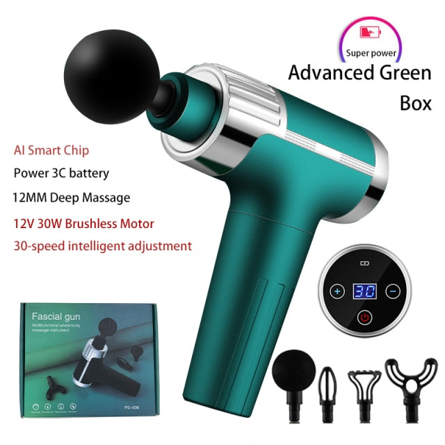 60W 24V Massage Gun Deep Tissue Percussion Muscle Massage for Pain Relief Portable Back Body Relaxation Sport Massager 30Speeds