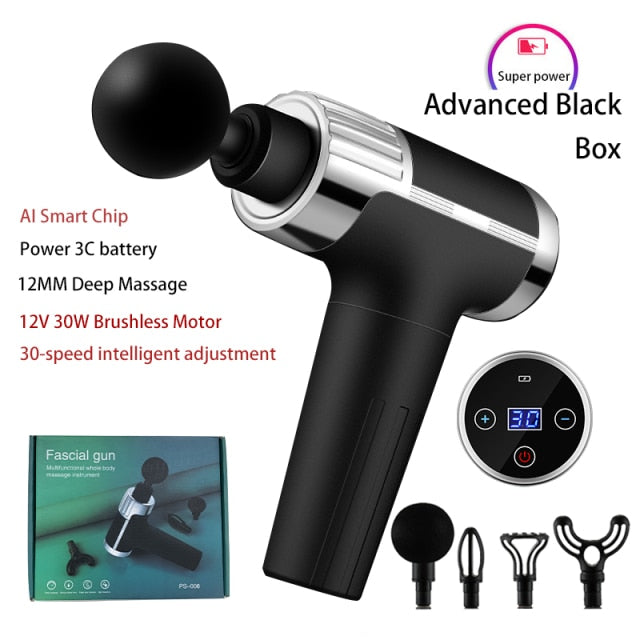60W 24V Massage Gun Deep Tissue Percussion Muscle Massage for Pain Relief Portable Back Body Relaxation Sport Massager 30Speeds