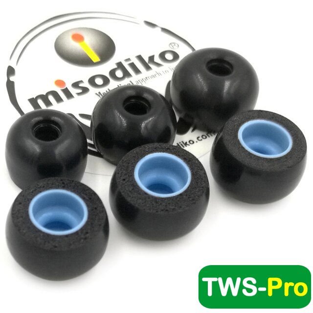 misodiko TWS-Pro Memory Foam Ear Buds Tips for Ture Wireless Earbuds- Mifo O5/ Hifiman TWS600/ Anker Soundcore Liberty Air 2 Pro