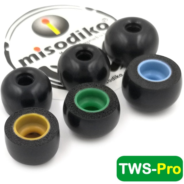 misodiko TWS-Pro Memory Foam Ear Buds Tips for Ture Wireless Earbuds- Mifo O5/ Hifiman TWS600/ Anker Soundcore Liberty Air 2 Pro