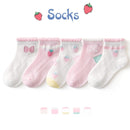 5 Pairs/Lot Children Cotton Socks Boy Girl Baby Infant Ultrathin Fashion Breathable Solid Mesh Socks For Summer 1-12T Teens Kids