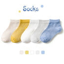 5 Pairs/Lot Children Cotton Socks Boy Girl Baby Infant Ultrathin Fashion Breathable Solid Mesh Socks For Summer 1-12T Teens Kids
