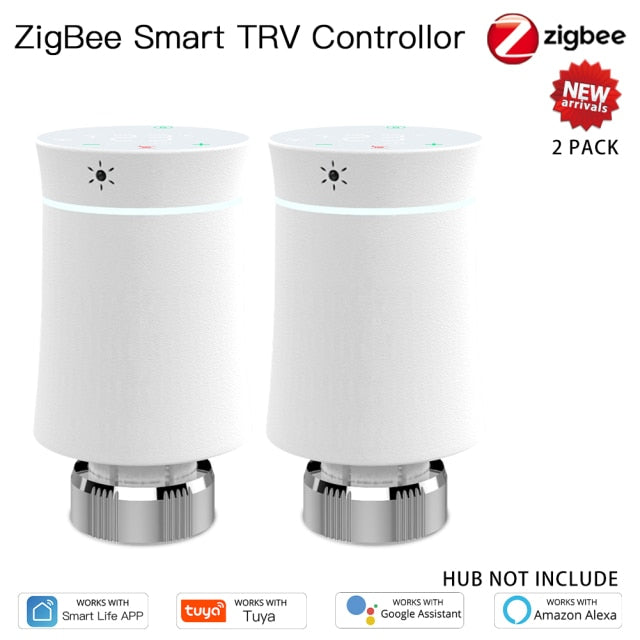 MoesHouse ZigBee termostato Tuya radiador actuador válvula inteligente programable TRV controlador de temperatura Alexa Control de voz nuevo