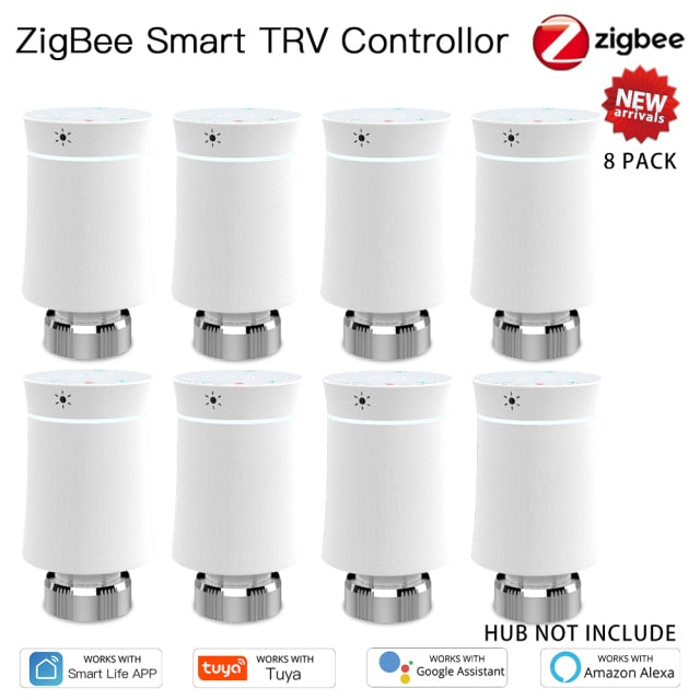 MoesHouse ZigBee Thermostat Tuya Radiator Actuator Valve Smart Programmable TRV Temperature Controller Alexa Voice Control New