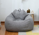 S/M/L Lazy Sofa Cover Stühle ohne Füller Leinenstoff Lounger Seat Pouf Puff Couch Tatami Living Room Furniture Cover