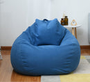 S/M/L Lazy Sofa Cover Stühle ohne Füller Leinenstoff Lounger Seat Pouf Puff Couch Tatami Living Room Furniture Cover