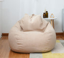 S/M/L Lazy Sofa Cover Stühle ohne Füller Leinenstoff Lounger Seat Pouf Puff Couch Tatami Living Room Furniture Cover