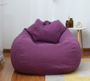 S/M/L Lazy Sofa Cover Stühle ohne Füller Leinenstoff Lounger Seat Pouf Puff Couch Tatami Living Room Furniture Cover