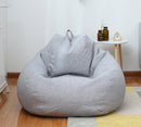 S/M/L Lazy Sofa Cover Stühle ohne Füller Leinenstoff Lounger Seat Pouf Puff Couch Tatami Living Room Furniture Cover