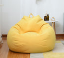 S/M/L Lazy Sofa Cover Stühle ohne Füller Leinenstoff Lounger Seat Pouf Puff Couch Tatami Living Room Furniture Cover