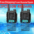 2021 nuevo 2 uds 10W 4800mah BaoFeng UV-9R plus radio bidireccional VHF UHF radio portátil cb impermeable walkie talkie uv 9R plus