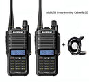 2021 nuevo 2 uds 10W 4800mah BaoFeng UV-9R plus radio bidireccional VHF UHF radio portátil cb impermeable walkie talkie uv 9R plus