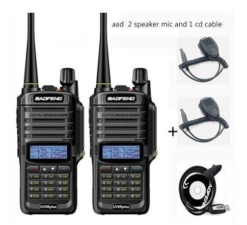 2021 nuevo 2 uds 10W 4800mah BaoFeng UV-9R plus radio bidireccional VHF UHF radio portátil cb impermeable walkie talkie uv 9R plus