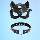 Erotic Sexy Leather women Mask Cosplay Bdsm Fetish female Halloween Masquerade Ball Fancy Cat Ears Masks Sex Toys Accessories