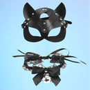 Erotic Sexy Leather women Mask Cosplay Bdsm Fetish female Halloween Masquerade Ball Fancy Cat Ears Masks Sex Toys Accessories