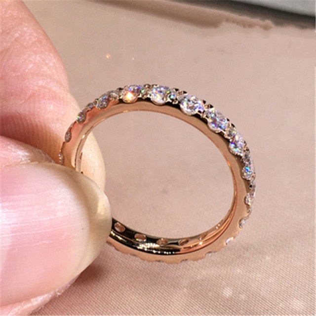 CC Solid 925 Silber Ringe für Frauen Zirkonia Ring Weißgold Braut Hochzeit Verlobung Trendy Schmuck Bijoux Femme CC1565