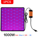 1000W LED Grow Light Panel Full Spectrum Phyto Lamp AC85-240V EU/US Plug For Indoor Grow Tent Plants Growth Light