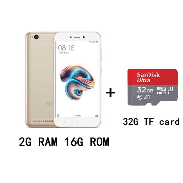 Xiaomi Redmi 5A googleplay mobilephone Snapdragon 425 13.0MP rear camera smartphone