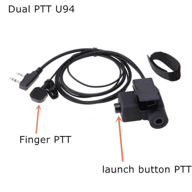 Taktischer U94 PTT-Kabelstecker Militärischer Headset-Adapter Z113 für Walkie Talkie Motorola Kenwood TYT F8 BAOFENG 5R Funkjagd