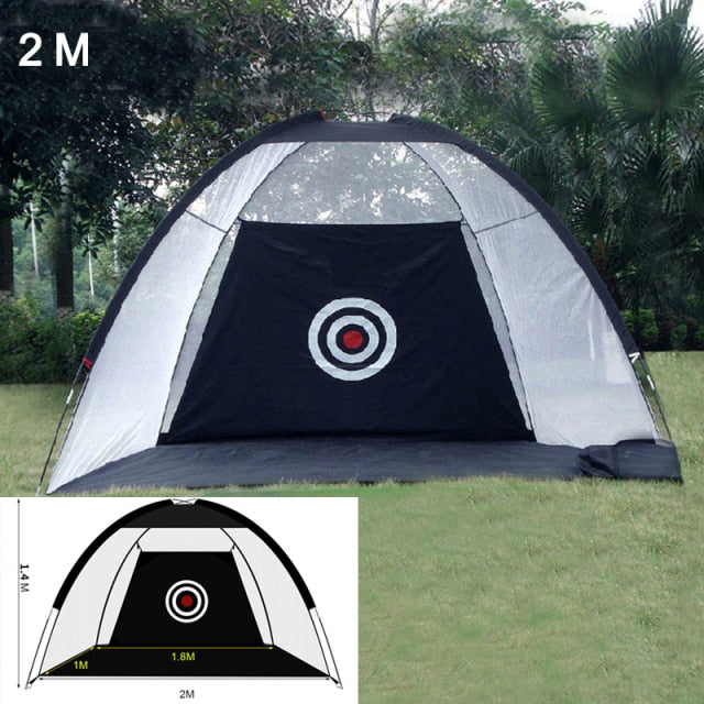 Indoor 2M Golf Practice Net Tent Golf Hitting Cage Garden Grassland Practice Tent Golf Training Equipment Mesh Outdoor XA147A