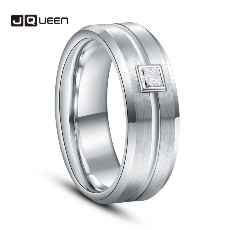 Wedding Ring Exquisite Primary color Real diamond 0.3ct Men Rings Real Tungsten Carbide Wedding Bands Male Ring