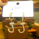 2021 nuevos pendientes de gota de perla blanca de gran tamaño coreanos de moda para mujer, pendientes de boda de circón redondo dorado bohemio, regalo de joyería