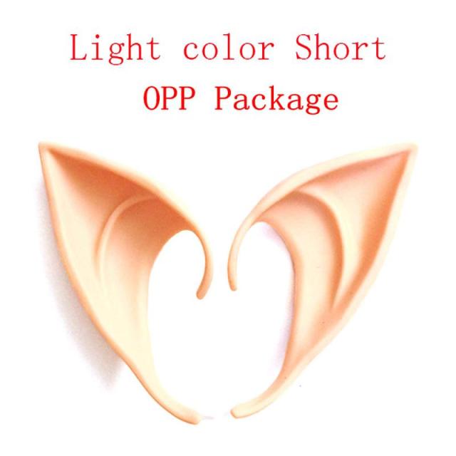 1 Paar Halloween Latex Elfenohren Hohe Simulation Weiche Harmlose Falsche Ohren Requisiten Fairy Angel Dress Up Cosplay Haken Weihnachtsdekor