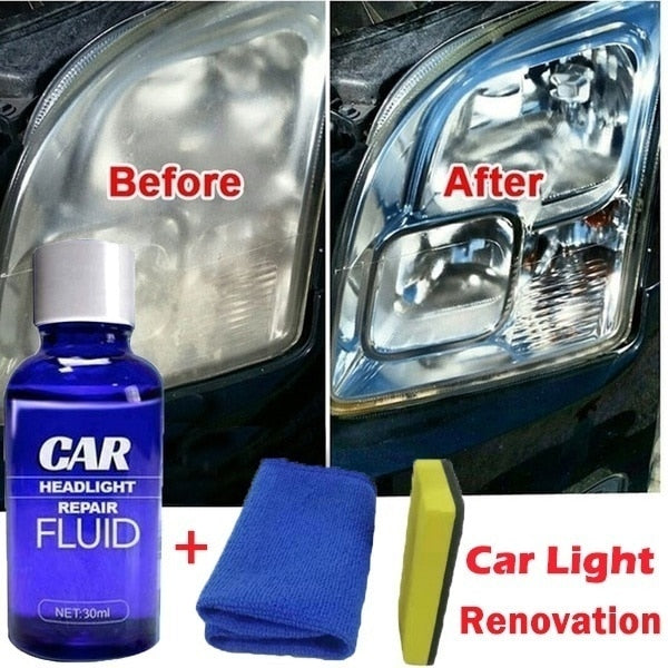 Car Headlight Repair Liquid Headlight Polishing Anti-scratch And Maintenance Liquid Kit 30ML Rearview Mirror Coating