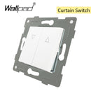 Combinación sin llave de cristal y función de la UE, cortina de reinicio de botón blanco DIY, enchufe de interruptor francés de la UE, Wallpad trasero redondo L6