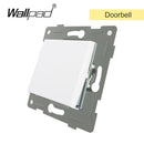 Combinación sin llave de cristal y función de la UE, cortina de reinicio de botón blanco DIY, enchufe de interruptor francés de la UE, Wallpad trasero redondo L6