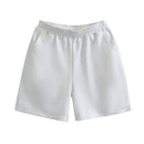 Tangada 2020 Autumn Women Terry 95% cotton suit oversized sets o neck hoodies sweatshirt shorts pants suits 6L30