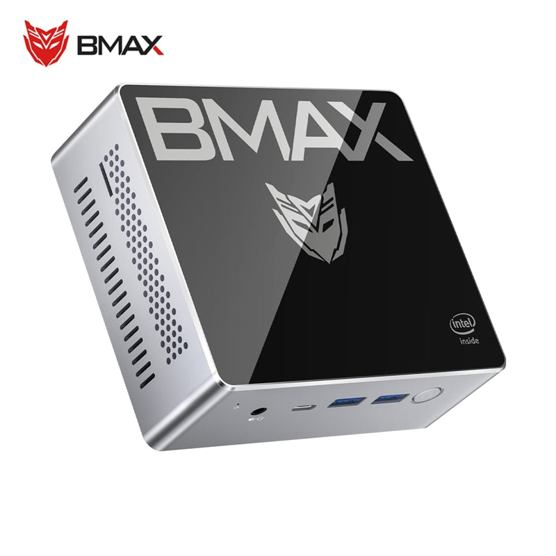 BMAX B2 Plus 128GB ROM SSD Mini PC Computer Intel Celeron J4115 8GB RAM Intel HD Graphics 400 Quad Core BT5.0 Type C RJ45 Win 10
