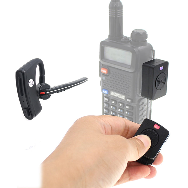 AC-Bherdt auricular inalámbrico Bluetooth manos libres PPT auriculares para Baofeng UV-82 UV-5R Radio bidireccional