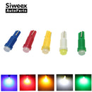 20 Pcs T5 1 Led DC12V Ceramic Dashboard Gauge Instrument Ceramic Car Auto Side Wedge Light Lamp Bulb Red/Green/Yellow/Blue/White