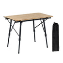 Outdoor Camping telescopic folding table Wood grain aluminum alloy desk garden Picnic Barbecue Self-driving Travel Table