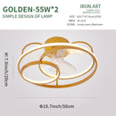 LED Ceiling Fan Lamp Modern Minimalist Ceiling Lamp Dining Room Bedroom Living Room Lamp Round Fan Light