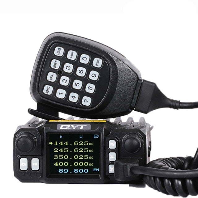 2021 Mini Mobile Radio QYT KT-7900D 25W 136-174/220-260/350-390/400-480MHz FM Transceiver Quad Band Amateur Walkie Talkie+Cable