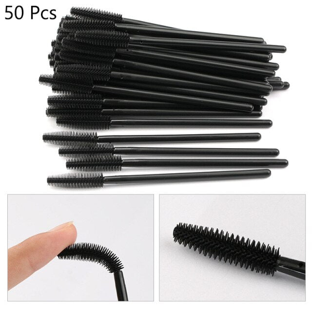 Disposable Silicone Gel Eyelash Brush Comb Mascara Wands Eye Lashes Extension Tool Professional Beauty Makeup Tool For Women