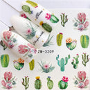 WUF 1 Blatt 2021 DIY Designer Wassertransfer Tipps Nail Art Rosa Rose Blume Aufkleber Aufkleber Frauen Schönheit Hochzeit Nägel