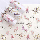 WUF 1 Blatt 2021 DIY Designer Wassertransfer Tipps Nail Art Rosa Rose Blume Aufkleber Aufkleber Frauen Schönheit Hochzeit Nägel