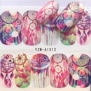 WUF 1 Blatt 2021 DIY Designer Wassertransfer Tipps Nail Art Rosa Rose Blume Aufkleber Aufkleber Frauen Schönheit Hochzeit Nägel