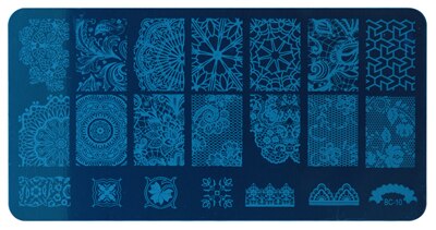 2021 neue Designs Rosen-Blumen-Nagel-Kunst-Stempel-Schablonen-Blumen-Mandala-Schmetterlings-Bild-Platten-Nagel, der Platten-Maniküre-Werkzeuge stempelt